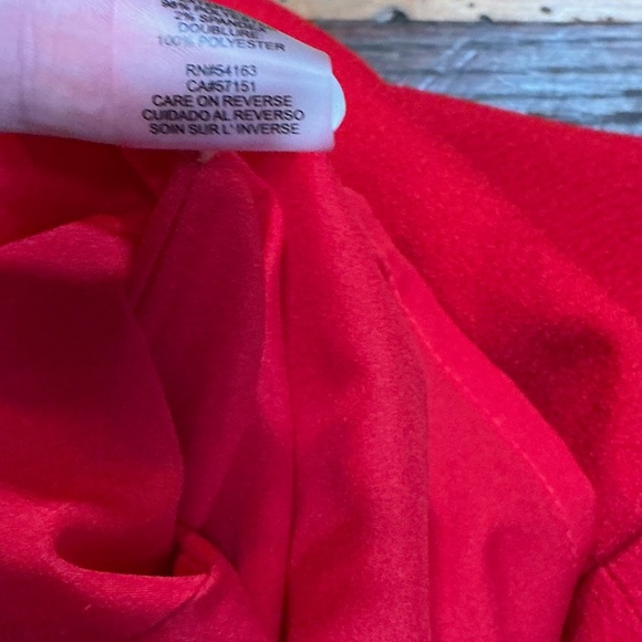 Karl Lagerfeld Paris Ruffle Cuff Sheath Dress Red Women’s Size 10 - Picture 9 of 10